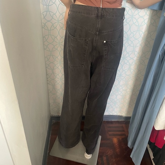 Black Flare Wide Leg Jeans in good condition - Picture 2 of 7